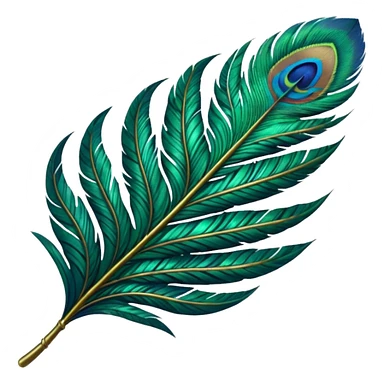Peacock Feather leaf similar like this sticker