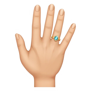 Hand with ring finger down sticker
