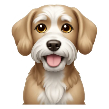 the dog of the Maltese breed is brown in color sticker