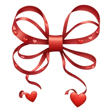 bow with hearts  sticker