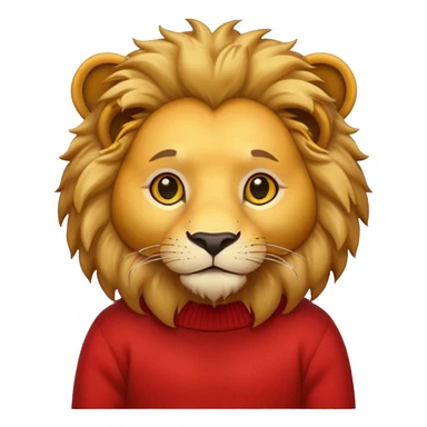 lion wearing jumper sticker