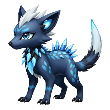 Elemental cool badass edgy realistic feral Genet-Absol-Kyurem-Zeraora-Primagen-fusion-creature  sticker