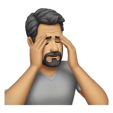 Facepalm barba moreno sticker