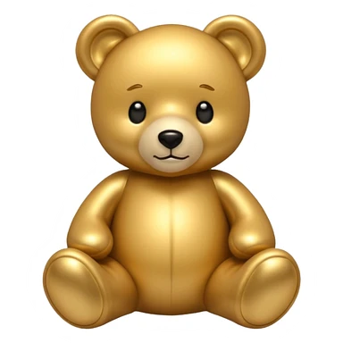 gold tedy bear sticker