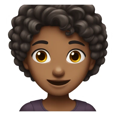 The girl with dark hair is very happy sticker