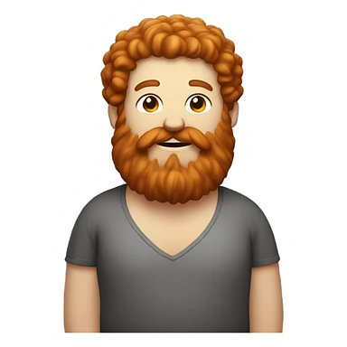 Fat Redhead with big beard sticker