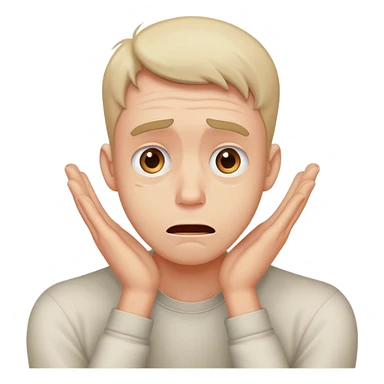 anxious man desperately begging and pleading expression saying please don't leave me sticker