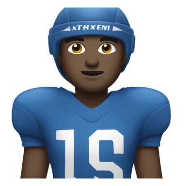 man in a blue soocer jersey sticker