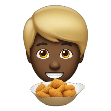 African eating chicken niggets sticker