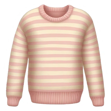 Light pink and beige striped sweater sticker