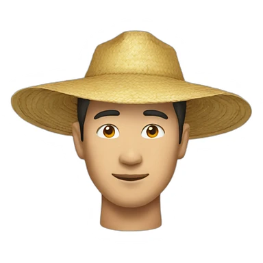 chinese-man-straw-hat sticker