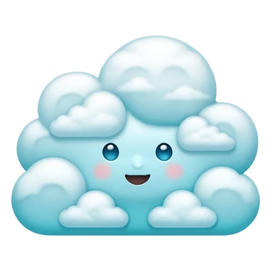 núvem japonesas ciano sticker