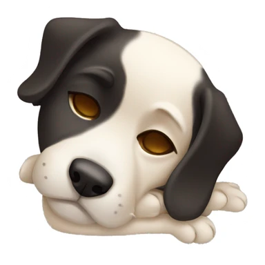 Sleepy dog sticker