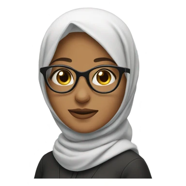 Hijabi girl with glasses sticker