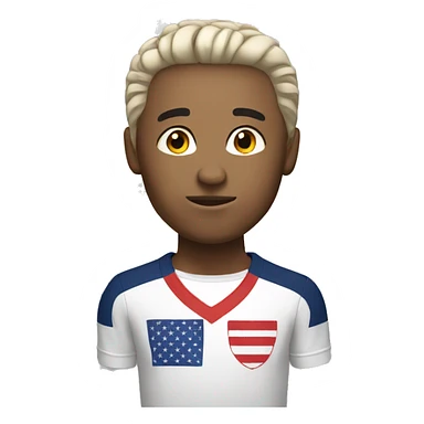 USA white soccer sticker