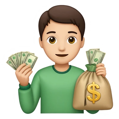 Ladrão com saco de dinheiro emoji  sticker