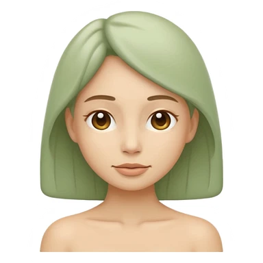 Minimal wellness emoji representing tighter skin and firmness,
subtle lifting effect, smooth contours, calm and natural,
no beauty or cosmetic symbols, soft sage green color palette sticker