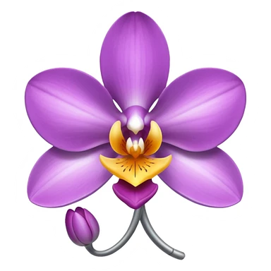 chrome gray silver orchid sticker