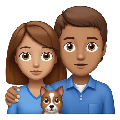 bluey bingo and a girl with brown hair brown eyes and tan sticker