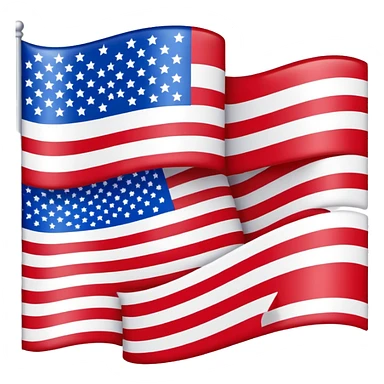 American flag with stars and stripes sticker