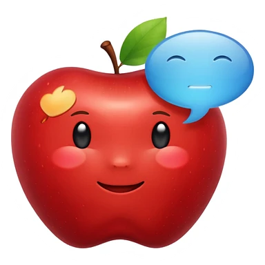 smiling apple with speech bubble saying 25% air sticker