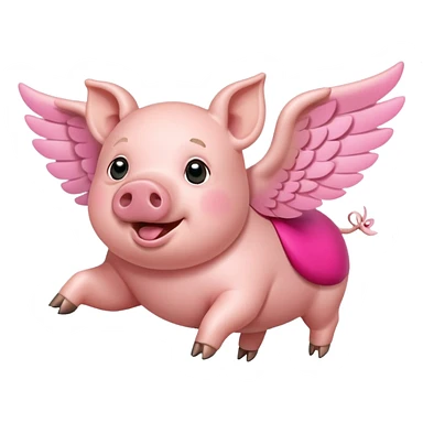 Pig flyibg sticker