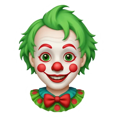 clown with green hair sticker