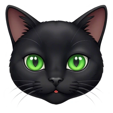 Cute black cat sticker