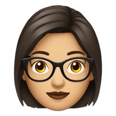 Mujer gordita morena sin gafas pelo corto ojos cafe oscuro sticker