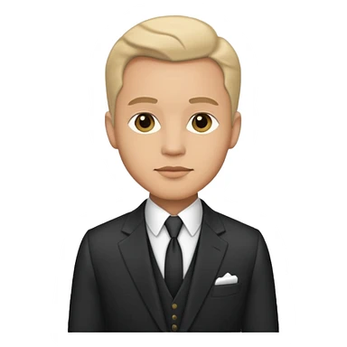 Man Old money style face sticker