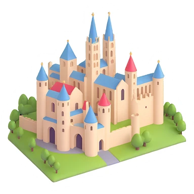 Poitiers cityscape or landmark, France sticker