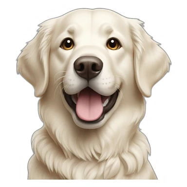 Retriever white happy sticker