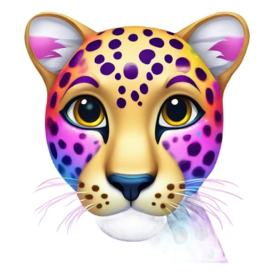 Lisa frank rainbow sparkling cheetah  sticker