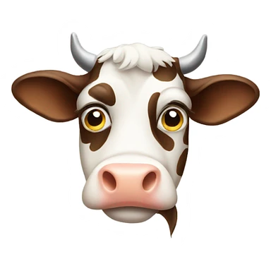 Disappointed cow sticker