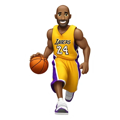 Kobe playing basketball  sticker
