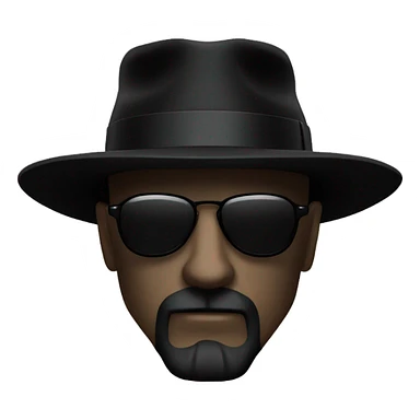 Heisenberg silhouette hat and sunglasses sticker