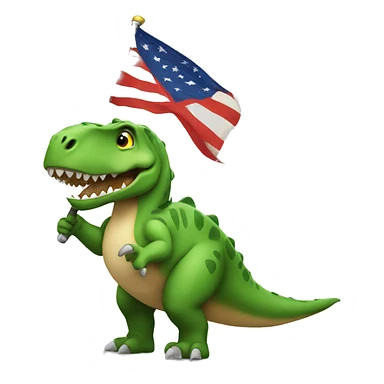 dinosaur holding Acre flag sticker