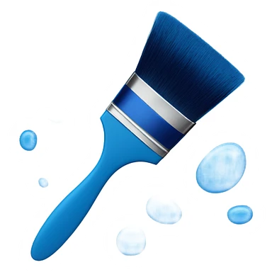 blue color brush sticker