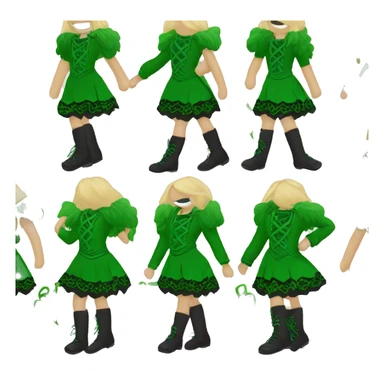 irish dance ghillies sticker