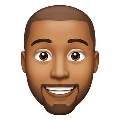 face inspired by Kanye West, smiling sticker
