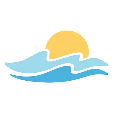 sunset horizon sticker