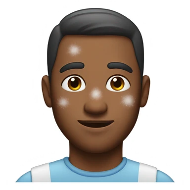 Guy with powder on his face  sticker