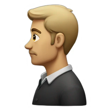 pensive man sticker