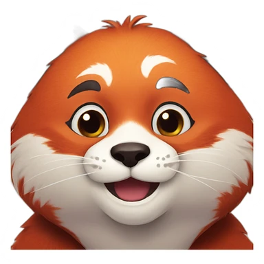 redpanda-hugs-cat sticker
