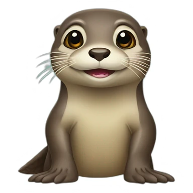Loutre surntortue sticker