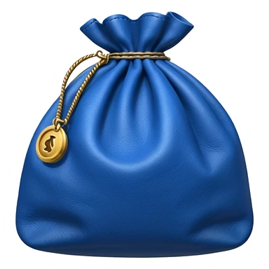 blue money bag sticker
