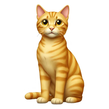 yellow tabby standing sticker