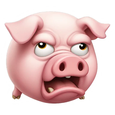Angry pig sticker