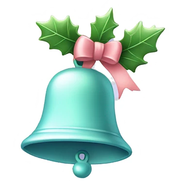 Pastel Christmas bell sticker