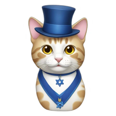 jewish cat sticker